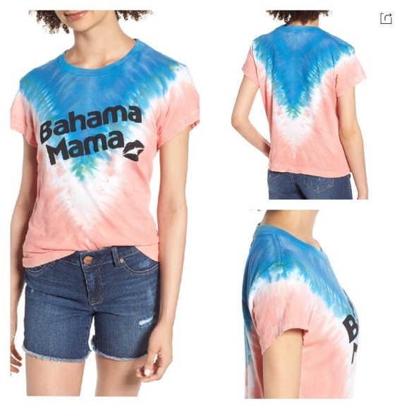 WILDFOX  Bahama Mama Tie Dye graphic Tee - Picture 3 of 8